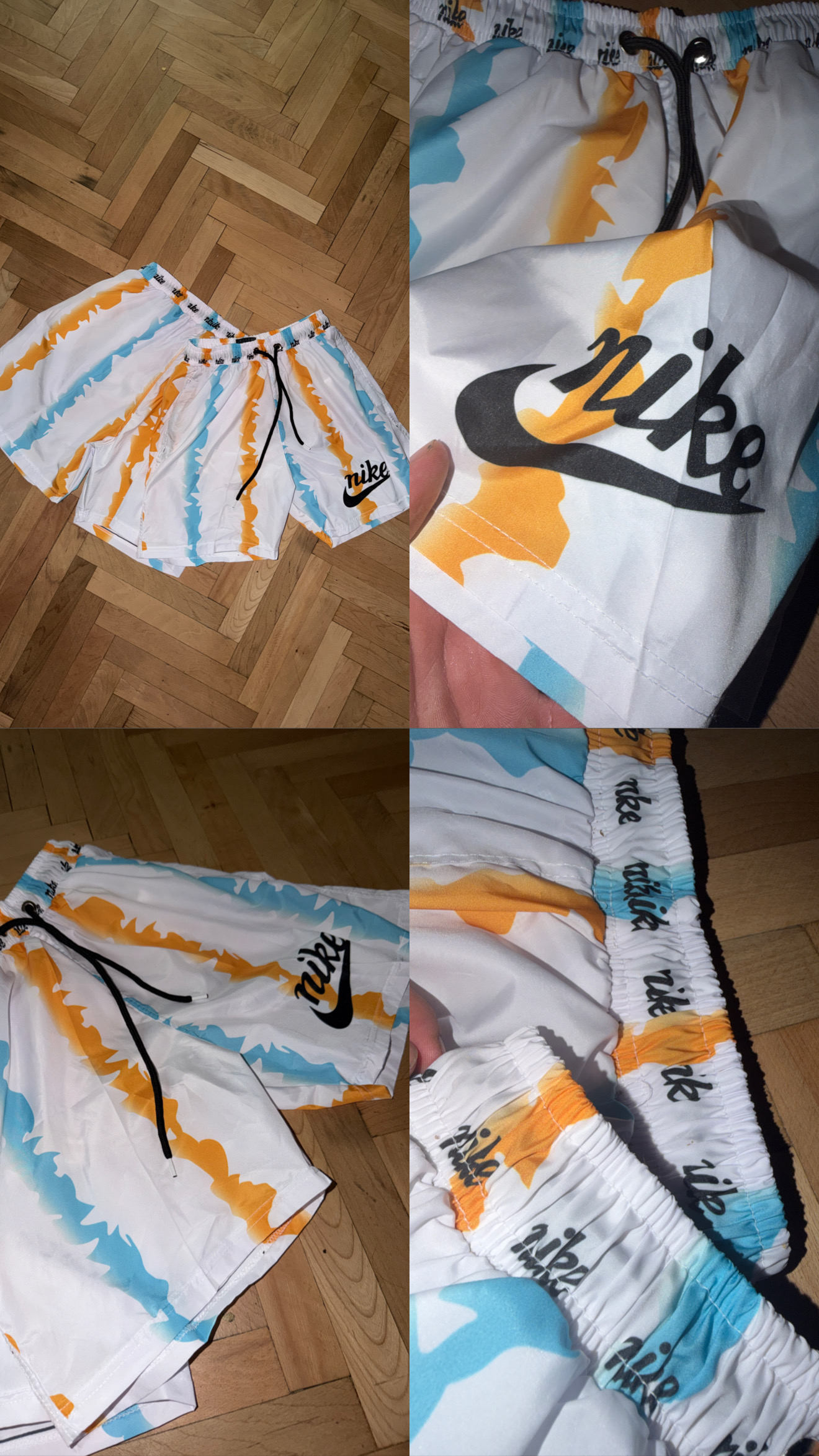 Nike White/Blue Swimwear - Image 5