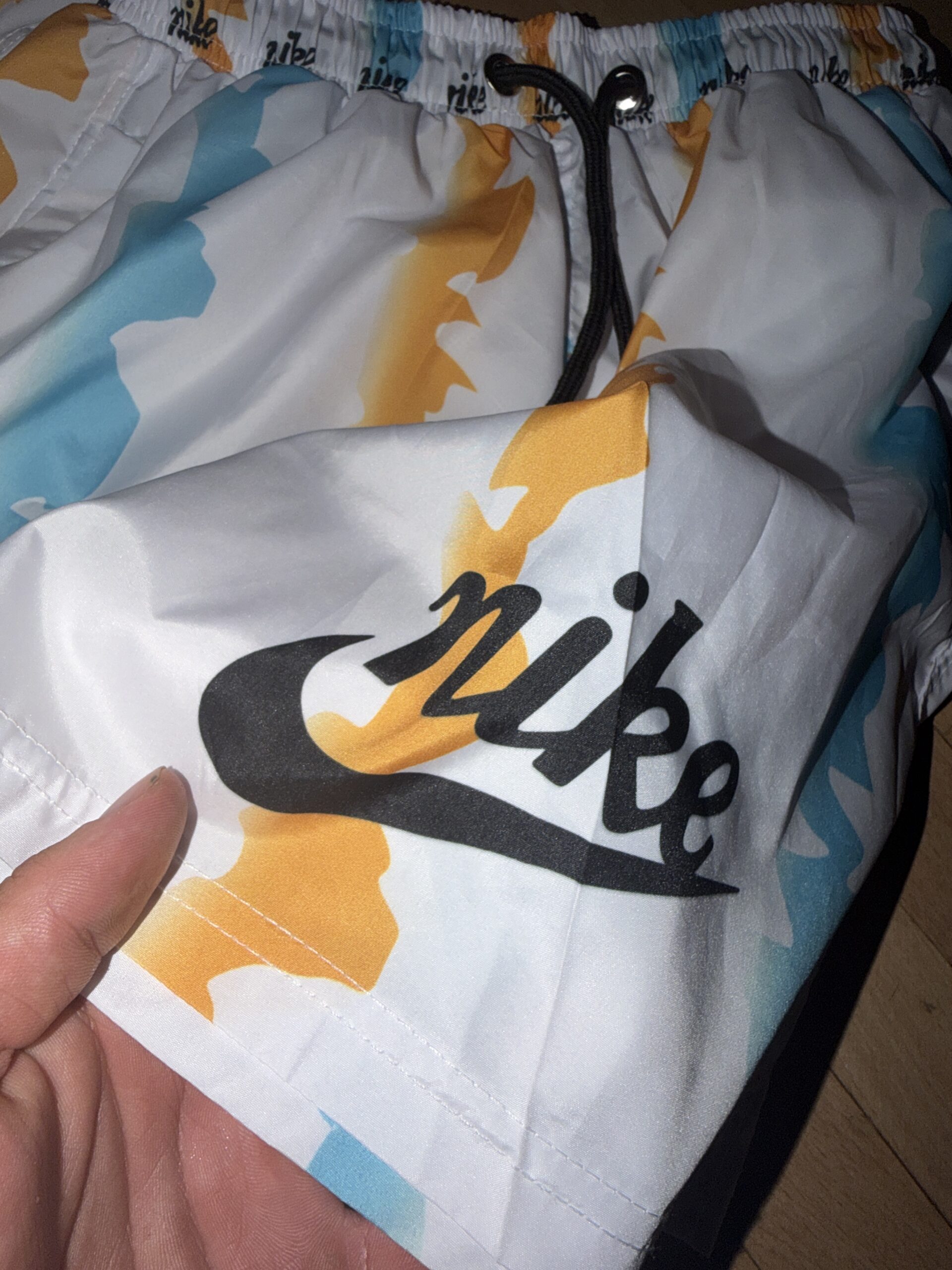 Nike White/Blue Swimwear - Image 3