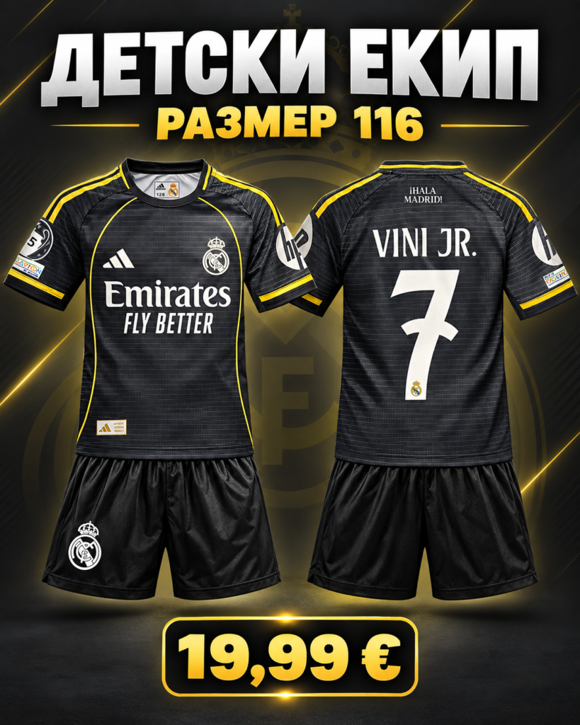 Детски Екип Real Madrid Vini 7